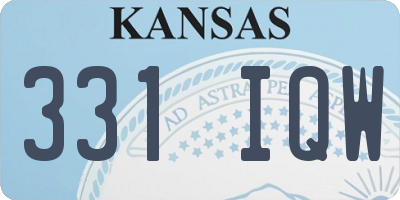 KS license plate 331IQW