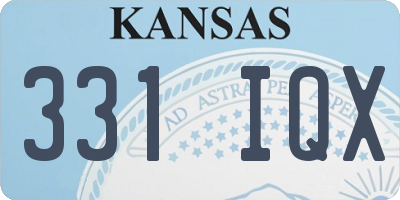 KS license plate 331IQX