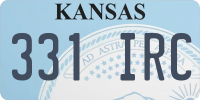 KS license plate 331IRC