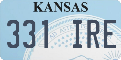 KS license plate 331IRE