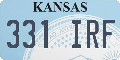 KS license plate 331IRF