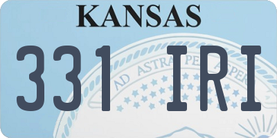 KS license plate 331IRI