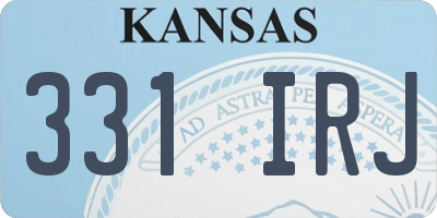 KS license plate 331IRJ