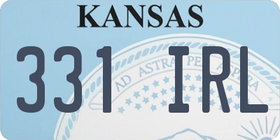 KS license plate 331IRL