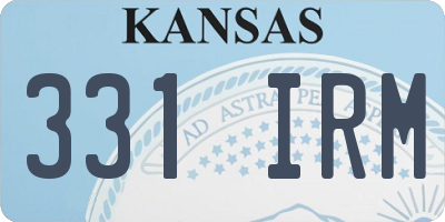 KS license plate 331IRM