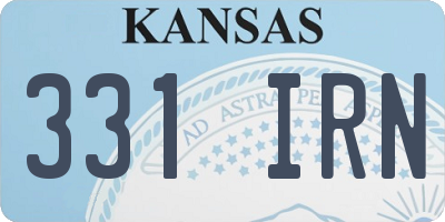 KS license plate 331IRN