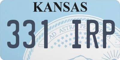 KS license plate 331IRP