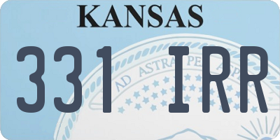 KS license plate 331IRR