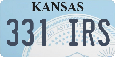 KS license plate 331IRS
