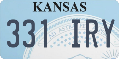 KS license plate 331IRY