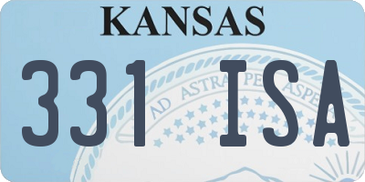 KS license plate 331ISA