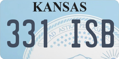 KS license plate 331ISB