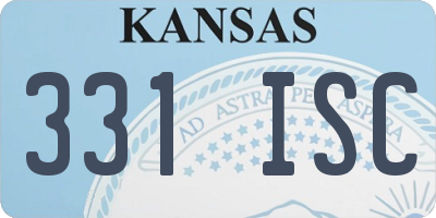 KS license plate 331ISC