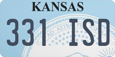 KS license plate 331ISD