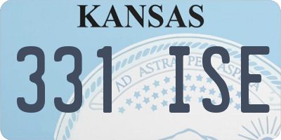 KS license plate 331ISE