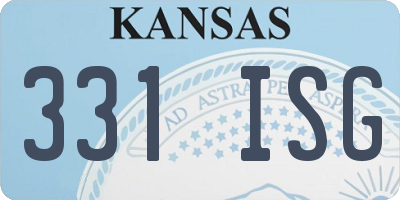 KS license plate 331ISG