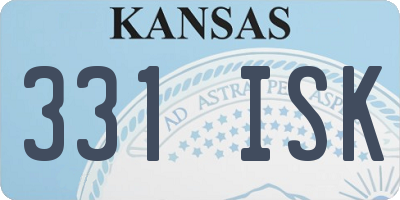 KS license plate 331ISK