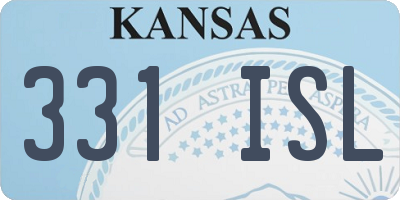 KS license plate 331ISL