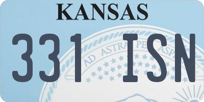 KS license plate 331ISN