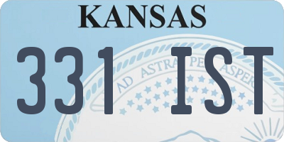 KS license plate 331IST
