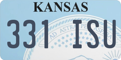 KS license plate 331ISU