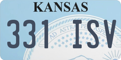 KS license plate 331ISV