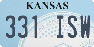 KS license plate 331ISW