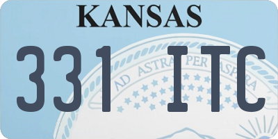 KS license plate 331ITC