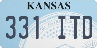 KS license plate 331ITD