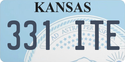 KS license plate 331ITE