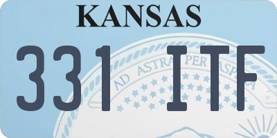 KS license plate 331ITF