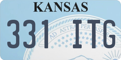 KS license plate 331ITG