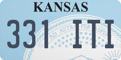 KS license plate 331ITI