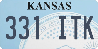 KS license plate 331ITK