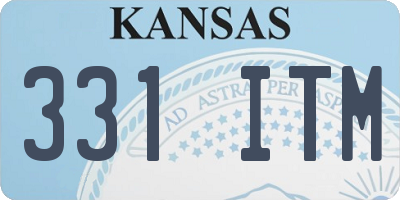 KS license plate 331ITM