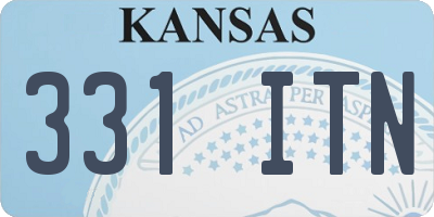KS license plate 331ITN