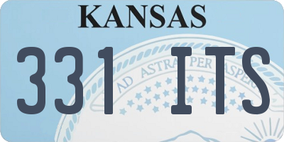 KS license plate 331ITS