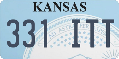 KS license plate 331ITT