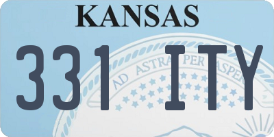 KS license plate 331ITY