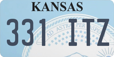 KS license plate 331ITZ