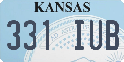 KS license plate 331IUB