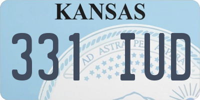 KS license plate 331IUD