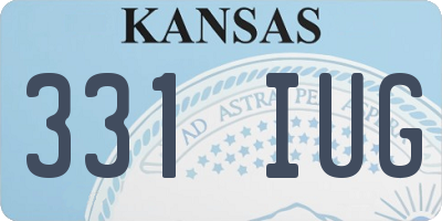 KS license plate 331IUG