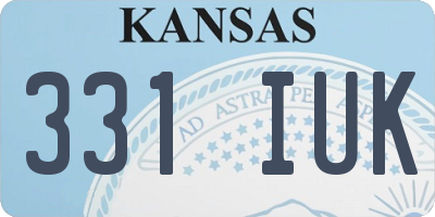 KS license plate 331IUK