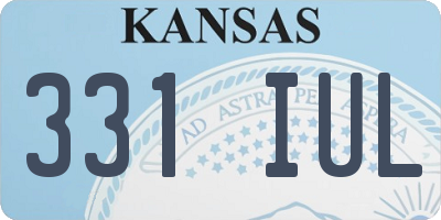 KS license plate 331IUL