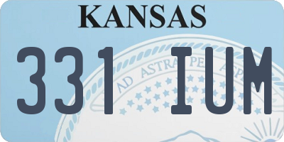 KS license plate 331IUM