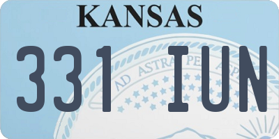 KS license plate 331IUN