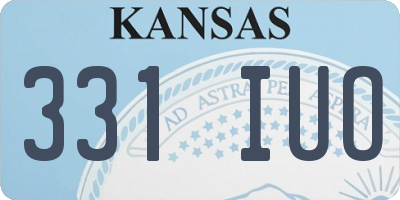 KS license plate 331IUO