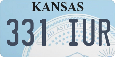 KS license plate 331IUR