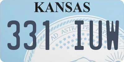 KS license plate 331IUW